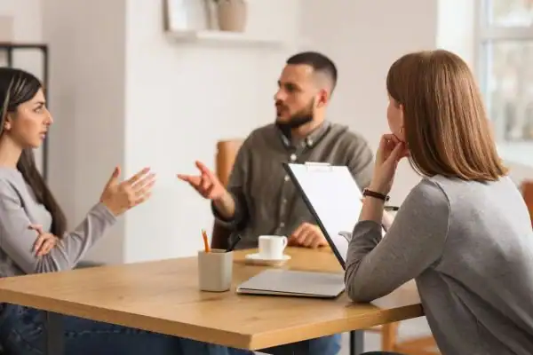 Image of couple access free mediation using family mediation voucher scheme Sevenoaks